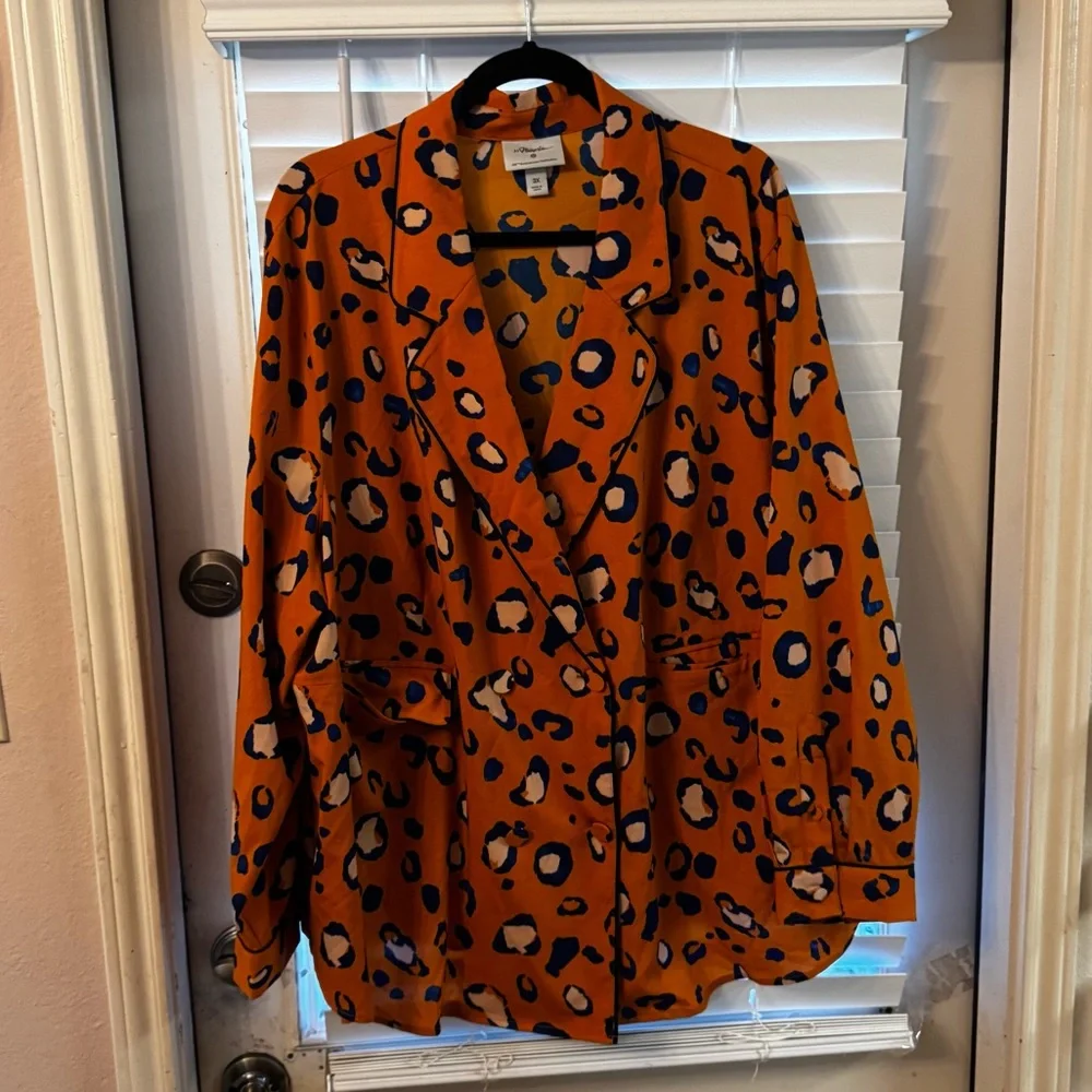 3.1 PHILLIP LIM For Target Colorful Leop Print Blazer 3X - Picture 2 of 5